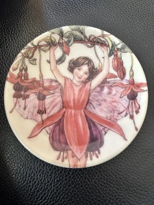 Piatto decorativo fate fiori con fata fucsia 3,75” nucleo nonna stravagante - Foto 1 di 2