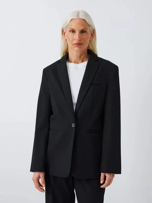 John Lewis Blazer Jacket Black Longline UK 12-14 💖 BNWT £79 - Image 1 of 4