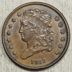 1832 Classic Head Half Cent, Choice Almost Uncirculated  1024-03 - Picture 1 of 3