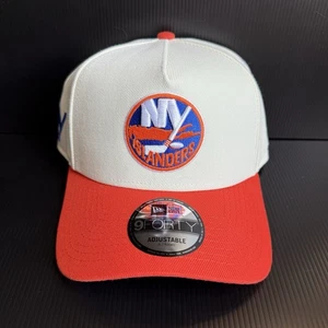 NWT New Era New York Islanders 9Forty Orange Cream A-Frame SnapBack Hat Cap - Picture 1 of 8
