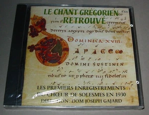 Le CHANT GREGORIEN RETROUVE (CD)  CHOEUR DE SOLESMES en 1930 / NEUF SCELLE - Picture 1 of 2