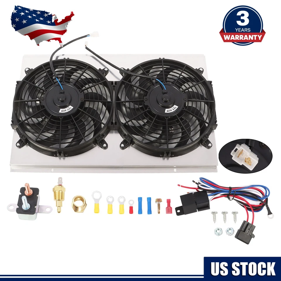 Cubierta 12"" ventilador + termostato para radiador Chevy S10 Blazer Corvette 1982-2002 Foto 1 de 4