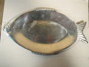 "Plato bandeja de pescado vintage Pewtarex York Pa metalware hecho en EE. UU. 8"" X 15""" - Imagen 1 de 4
