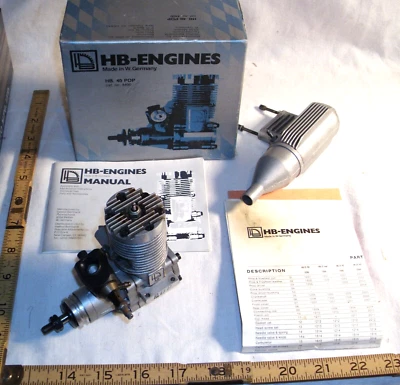 HB ENGINES HB 40 POP #4400 FOR AIRPLANE OR TETHER CAR BOXED - Image 1 of 4