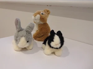 BUNNY RABBIT PLUSH x 3 - Picture 1 of 8