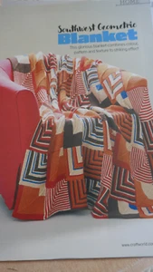 PatternTo Knit  Large Geometric Style Throw In  Colours Of Chunky- 62 x 50ins - Picture 1 of 1