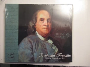 2006 Benjamin Franklin Coin & Chronicles Set, UNC Scientist Silver Dollar UNOPEN - Picture 1 of 2