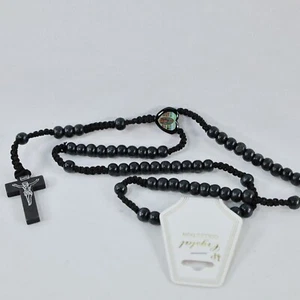Rosario de Madera y Cordón Guadalupe 8mm Cuentas 18" L Rosario De La Virgen Guadalupe ¡Nuevo! - Imagen 1 de 6