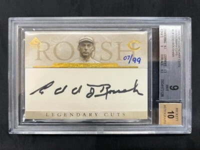 2005 UD SP Legendary Cuts Edd Roush Autographs #7/99 BGS 9 MINT - Image 1 of 2