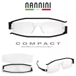 Nannini Compact 1 Unisex ultradünne flache faltbare Lesebrille mit Etui +1,50 - Bild 1 von 8