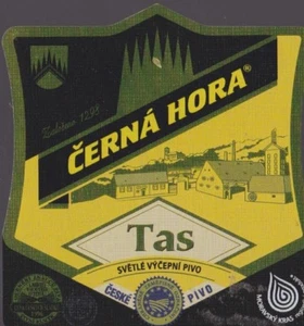 1c CZECH REPUBLIC BEER LABEL CERNA HORA TAS SVETLE VYCEPNI PIVO  - Picture 1 of 1