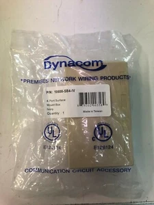 Dynacom 4 Port Keystone Jack Surface Box color ivory  10600-SB4-IV Q9  - Picture 1 of 3