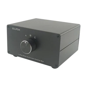 Caja de interruptor de audio estéreo SOLUPEAK 3 vías XLR, convertidor de audio equilibrado 3 en 1 salida - Imagen 1 de 7