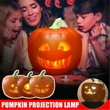 Halloween Flash Talking Animated LED Pumpkin Projection Lamp for Home Party