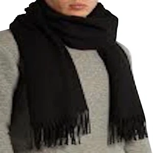 Black Men's Solid Color Design Fashion Scarf Scarves Neck Wraps CJ Apparel NEW - Picture 1 of 12