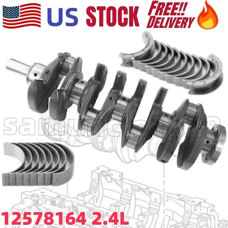 2.4L Crankshaft ＆ Main Rod Bearings For Chevy Equinox GMC Buick ECOTEC STD Size Foto 1 de 4