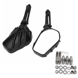 Motorcycle Black Skull Skeleton Hand Side Rearview Mirrors For Harley Davidson - Picture 1 of 9