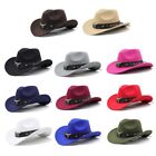 Felt Cowboy Hat Western Cowgirl Hat Costume Fedora Hats Cap for Kids Boys Girls