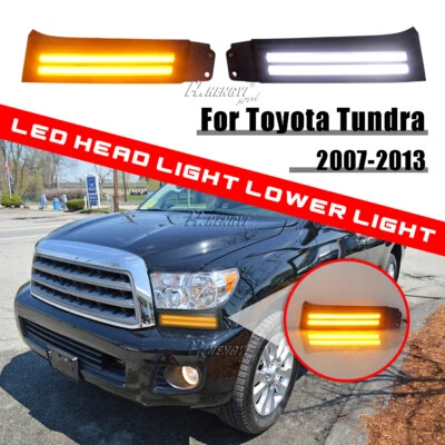 Светодиодные дневные ходовые огни для противотуманных фар 2007-2013 Toyota Tundra 2008-2017 Sequoia - Изображение 1 из 4