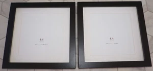 POTTERY BARN Wood Gallery Tabletop Modern 4 x 4 Frames, Set of 2, NO BOX - Picture 1 of 2