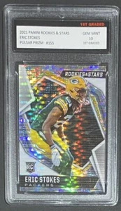 2021 Rookies & Stars Eric Stokes 10 tarjetas de novato Pulsar Prizm #155 RC - Imagen 1 de 1