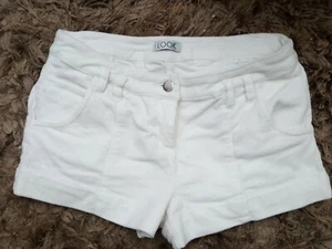 Look womens Cream Corduroy shorts size 10 - Picture 1 of 2