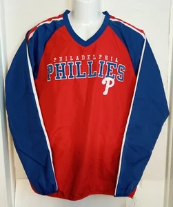 Philadelphia Phillies G-III Carl Banks Kickoff Reglan V-Neck Pullover Jacket Med - Picture 1 of 5