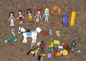 LEGO FRIENDS 5 Mini Dolls MINIFIGURES Emma Nate Andrea Mia Stephanie w/ pets etc - Picture 1 of 3