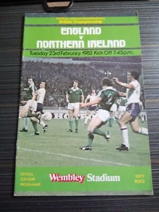 England V Northern Ireland 23/2/82 Wembley - Picture 1 of 8