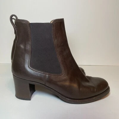 GRAVATI Botas de Cuero Marrón Tacones al Tobillo Talla 8 Mujeres Italia Foto 1 de 4