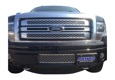 2011-2014 Ford F-150 EcoBoost Chrome Lower Bumper Grille & Intercooler Protector - Image 1 of 4