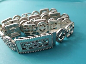 Chico's Boho Metal Rhinestone Medallion Belt 40" Adjustable - Picture 1 of 8