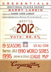 2012 Panini Cooperstown Credentials #18 Barry Larkin - NM-MT