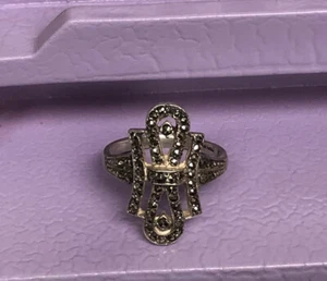 Estate Find, .925 And Marcasite Ring With Makers Mark - Picture 1 of 12
