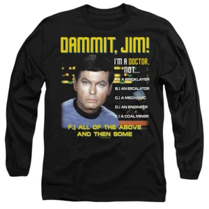 Star Trek All Of The Above  Mens Long Sleeve T-Shirt, Black - Picture 1 of 3