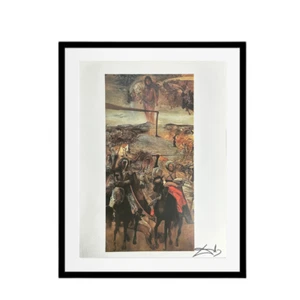 Salvador Dalí 1974 Facsimile Signed Vintage Art Print - The Battle of Tetuam - Picture 1 of 7
