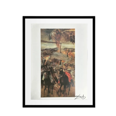 Impresión artística vintage firmada facsímil de Salvador Dalí 1974 - La batalla de Tetuam Foto 1 de 4