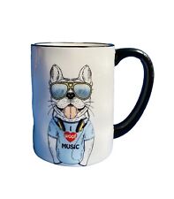 Hipster Signature Series Dog French Bulldog Stoneware Coffee Mug FREE SHIPPING