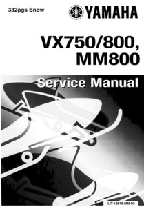 Yamaha VX750 VX800 MM800 Manual de servicio | 1994 | CD O USB - Imagen 1 de 10