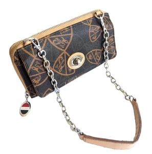 Tonino Lamborghini VINTAGE Wallet On A Chain Tasche LOGO Coated Canvas RAR Rarität - Bild 1 von 24