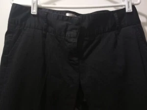 VTG 96 Old Navy Women's Low Black Pants Flare Deco Back Belt Size 10 - Picture 1 of 5