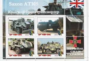 Stamp block International military Equipment at the Ukrainian Army 2024 Saxon - Picture 1 of 1