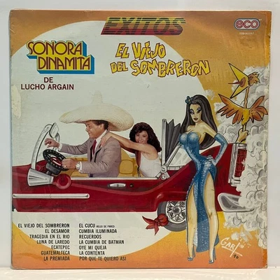 SONORA DINAMITA DE LUCHO ARGAIN - EL VIEJO DEL SOMBRERO - 1990 MEXICAN LP ALBUM - Image 1 of 4