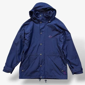Vintage Lowe Alpine Rain Coat Jacket Size M Navy Loose Fit Made In Hong Kong - Picture 1 of 11
