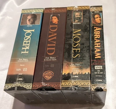 Lot of 4 The Bible Collection VHS movies “David”, “Joseph”, “Moses”, “Abraham" - Image 1 of 4