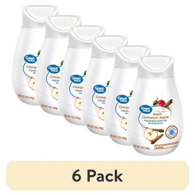 (Paquete de 6) Ambientador de cono de gel sólido ajustable, manzana canela caliente, 7 oz Foto 1 de 4