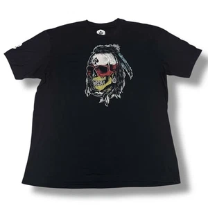 T-shirt Zero Foxtrot Skull nera uomo 2XL stampa grafica Chicyea nativi americani - Foto 1 di 7