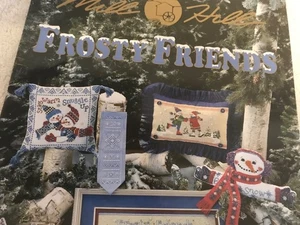 2003 Mill Hill Beading Cross Stitch Pattern Booklet FROSTY FRIENDS SNOWMAN XMAS - Picture 1 of 5
