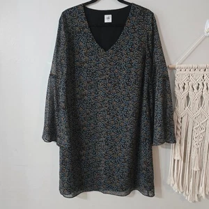 CAbi Poise Dress 3648 Flowers Floral Bell Sleeve Size M Medium - Picture 1 of 13