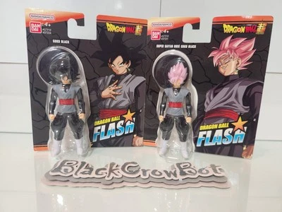 FIGURA DE ACCIÓN BANDAI DRAGON BALL FLASH GOKU NEGRA Y SUPER ROSA SAIYAN *NUEVO* MICRÓFONO Foto 1 de 4